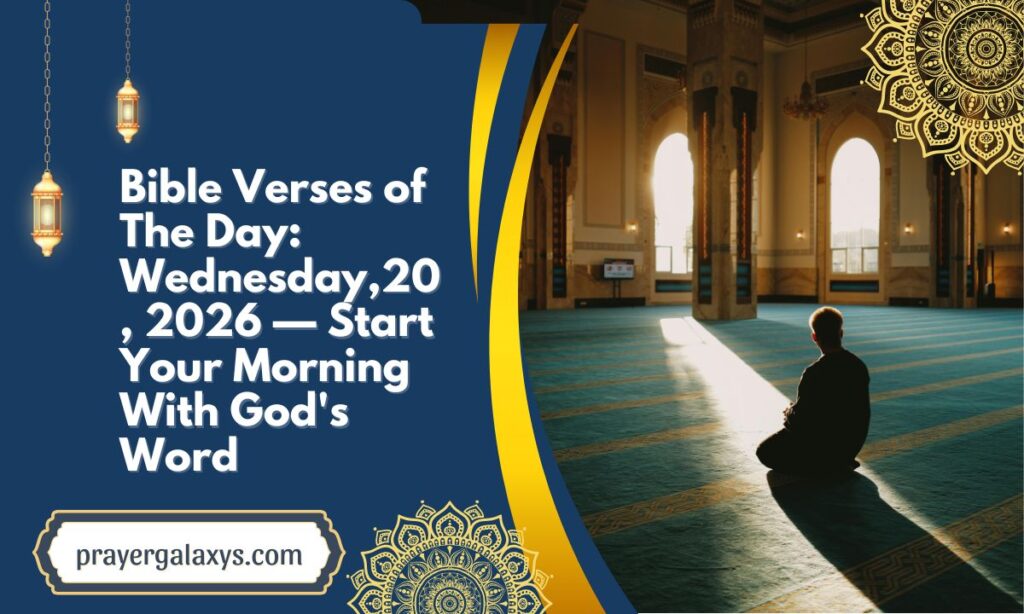 Bible Verses of The Day: Wednesday,20, 2026 — Start Your Morning With God's Word